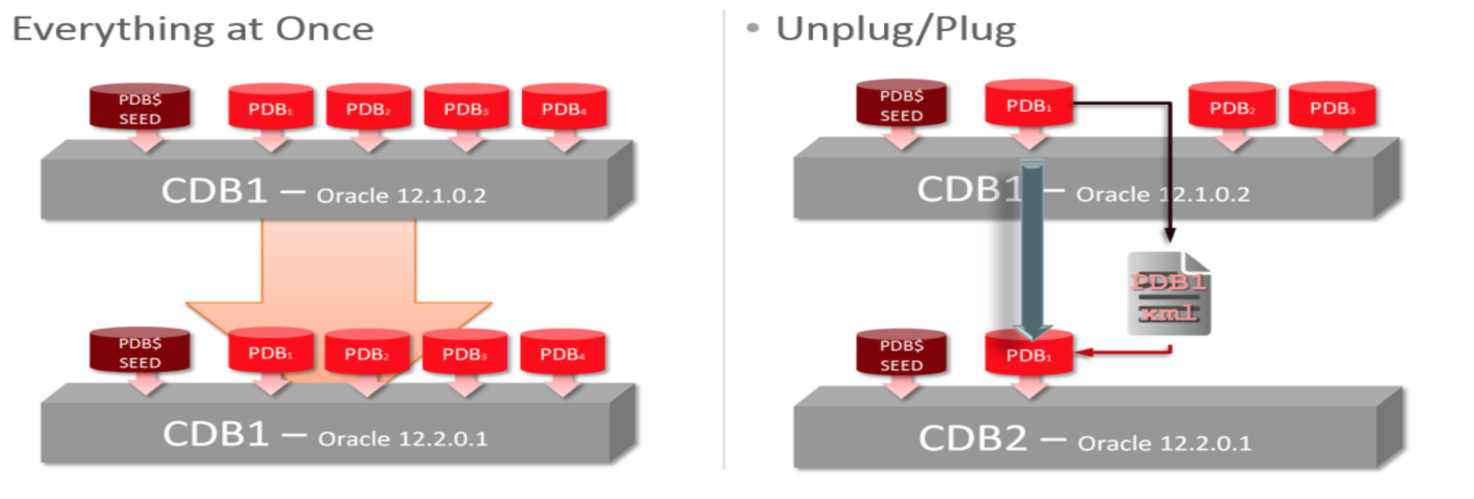 Oracle Database Migration from non-cdb to pdb - components issue