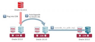 Migrate Oracle 12c non-cdb to pdb in Oracle 19c