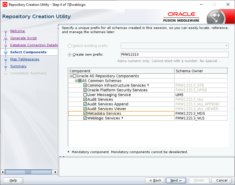 Oracle Cloud with WebLogic and ATP database - RCU Schema Creation and Product Load