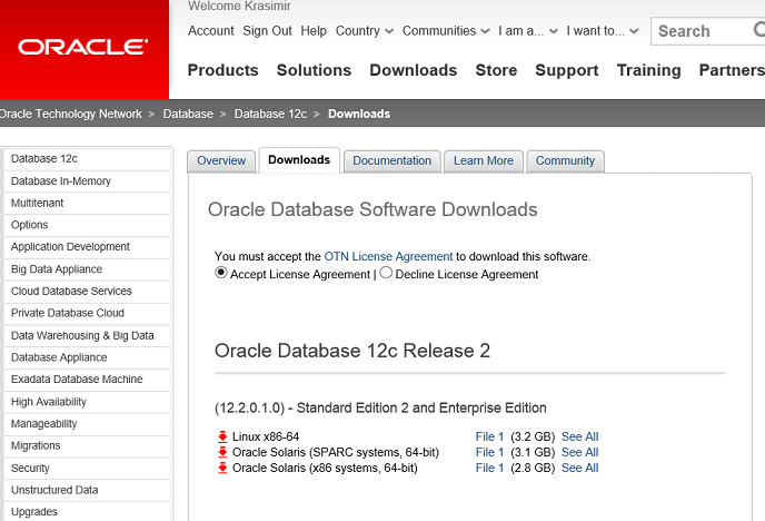 Oracle Database 12c Release 2 (12.2) - just arrived in the official Oracle site