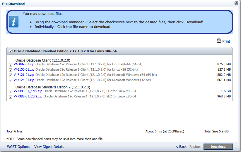 How to download Oracle 12c Standard Edition - 12.1.0.2 and 12.2.0.1