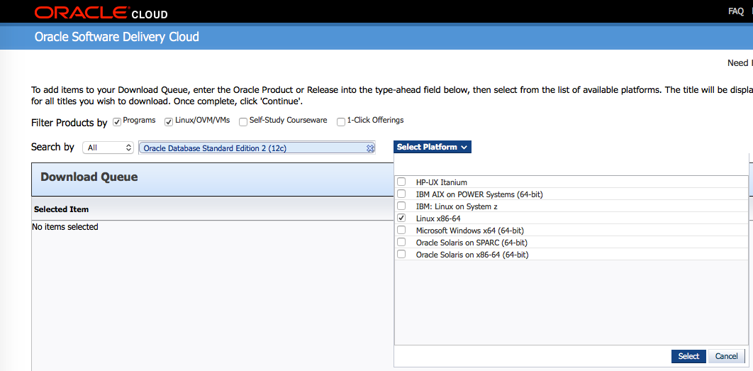 How to download Oracle 12c Standard Edition - 12.1.0.2 and 12.2.0.1