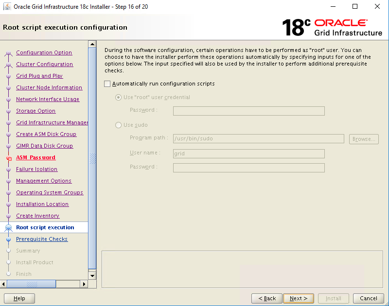 Oracle Grid Infrastructure 18c installation and patching on Linux - step by step